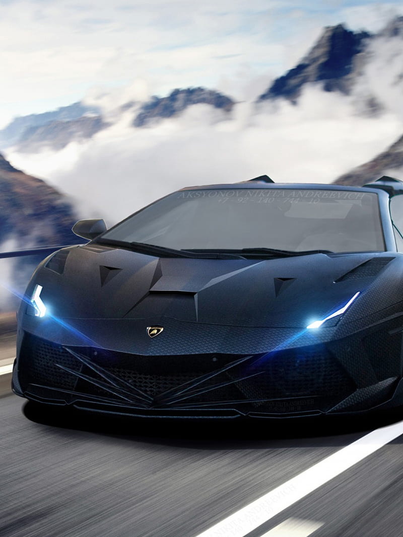 Lamborghini negro, nuevo, Fondo de pantalla de teléfono HD | Peakpx