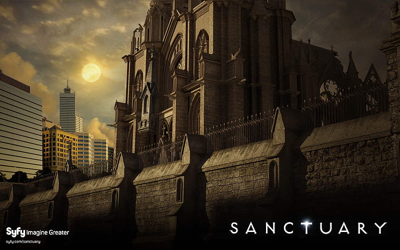 Sanctuary: main building, henry, ashley, sanctuary, magnus, helen, druid, HD wallpaper