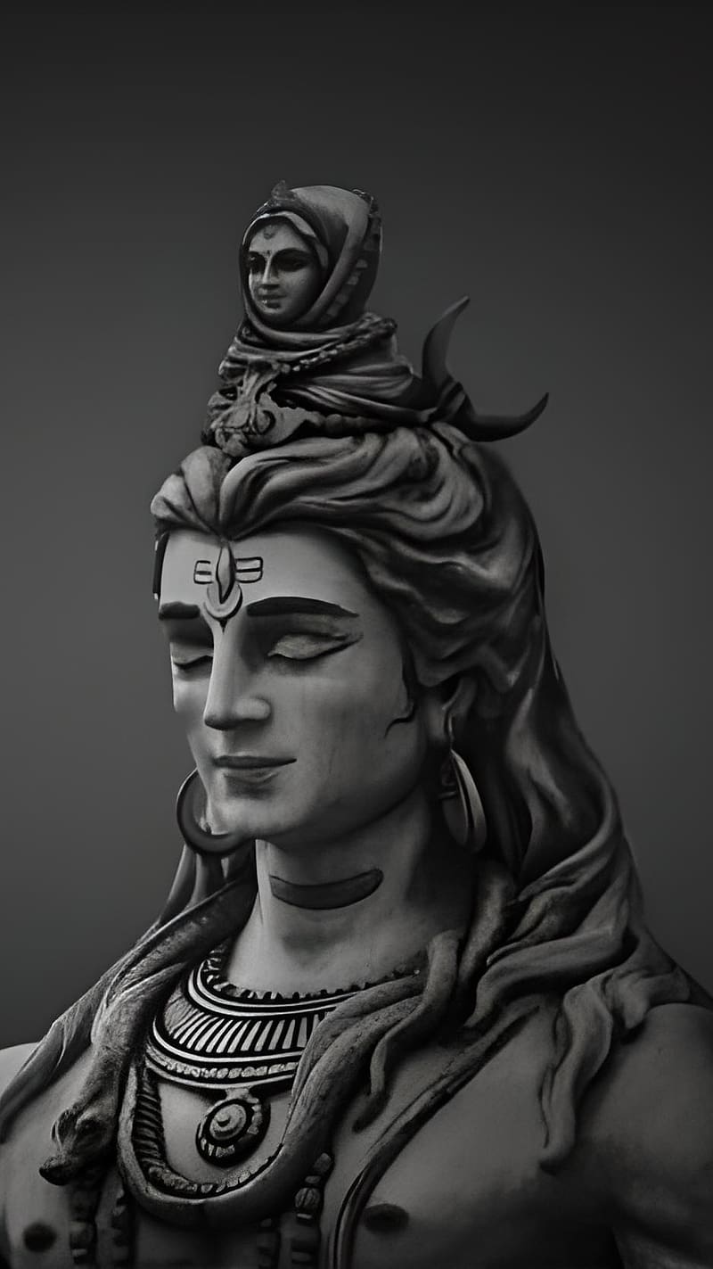 Sivan Mass, Black Background, lord, mahadev, god, HD phone wallpaper