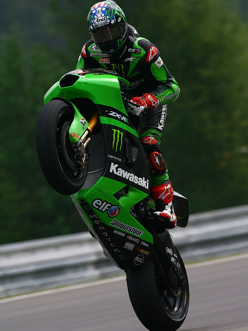 Monster Kawasaki, bike, green, kawasaki, luigyh, monster, motorbike, HD phone wallpaper