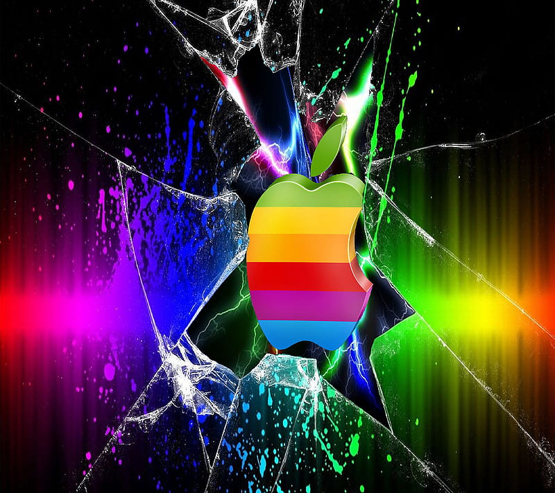 Apple cracked screen, cracked apple, cracked screen, iphone, HD wallpaper |  Peakpx