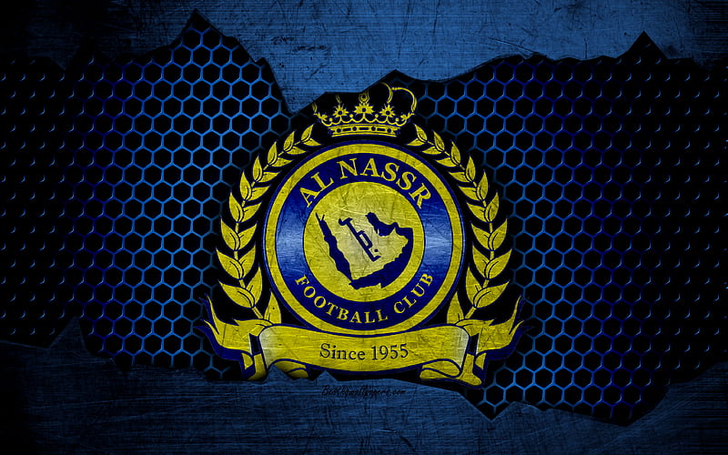 Al-Nassr logo, Saudi Professional League, soccer, football club, Saudi Arabia, grunge, metal texture, Al-Nassr FC, HD wallpaper