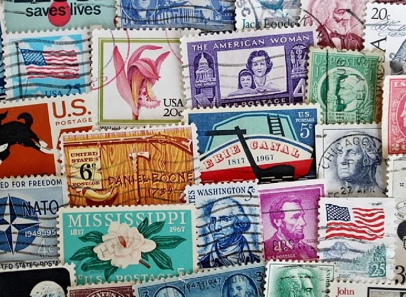 USA Stamps, Philately, USA, Stamps, Collage, HD wallpaper