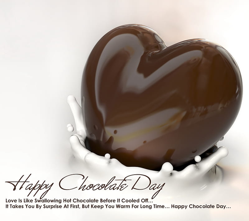 Happy Chocolate Day, chocolate day, heart, love, HD wallpaper