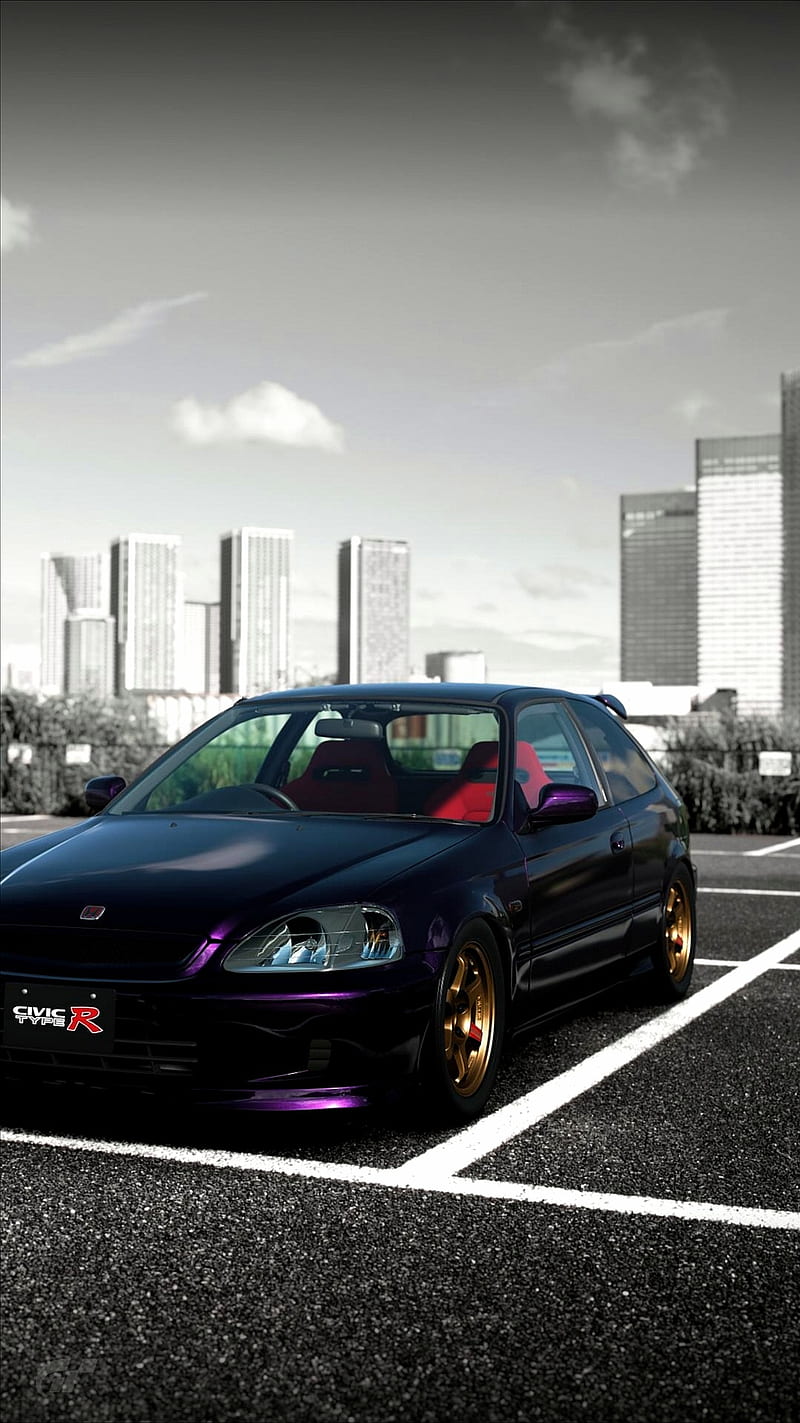 Civic Type R (EK9), Cars, Ek9, Jdm, Purple, B16, Type r, Gt sport, , Honda, HD phone wallpaper