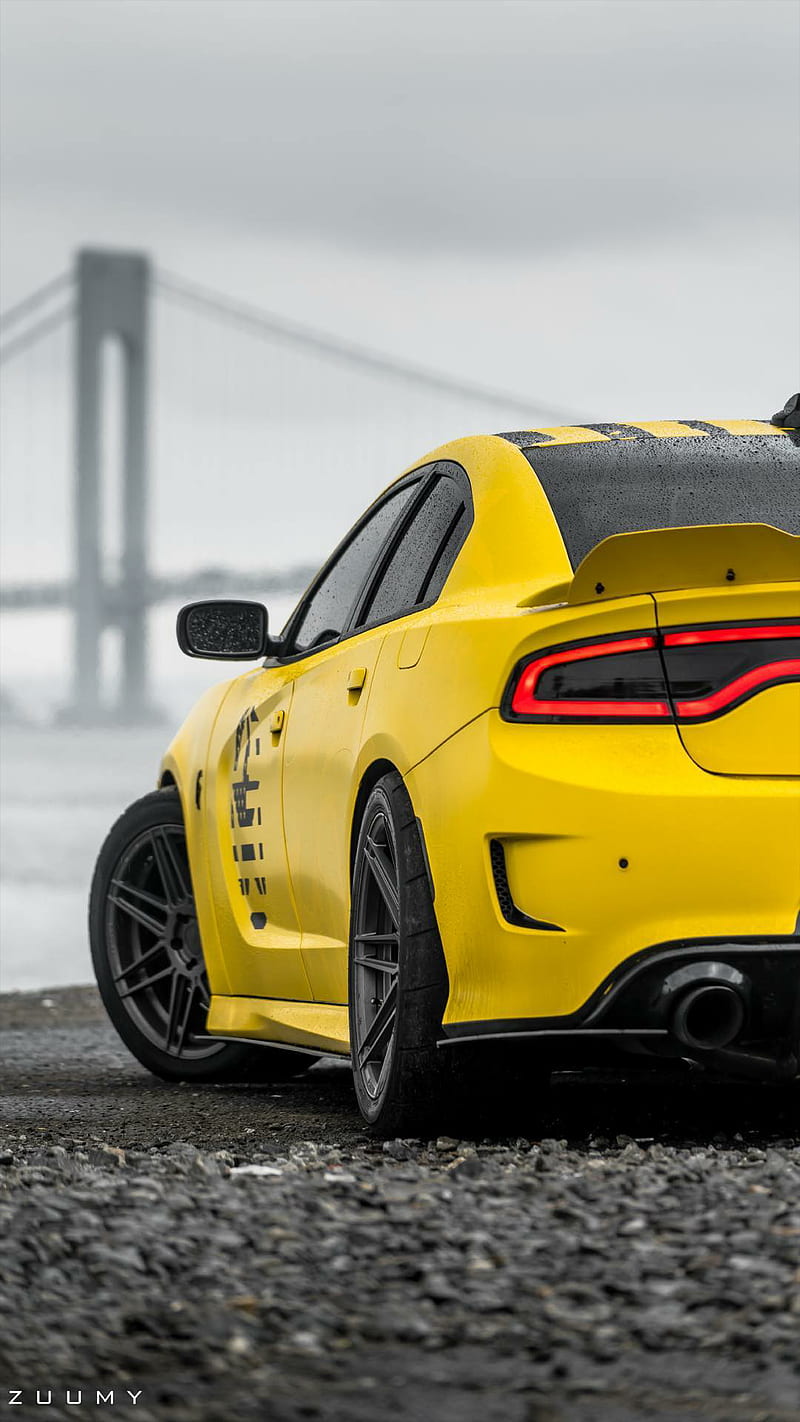 Patriot Charger, dodge, charger, yellow, car, supercar sports, america, new, muscle, HD phone wallpaper