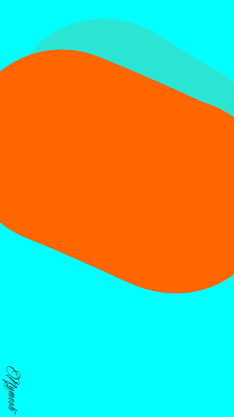 Orange on Teal, abstract, android, desenho, elegant, orange, pattern, teal, HD phone wallpaper