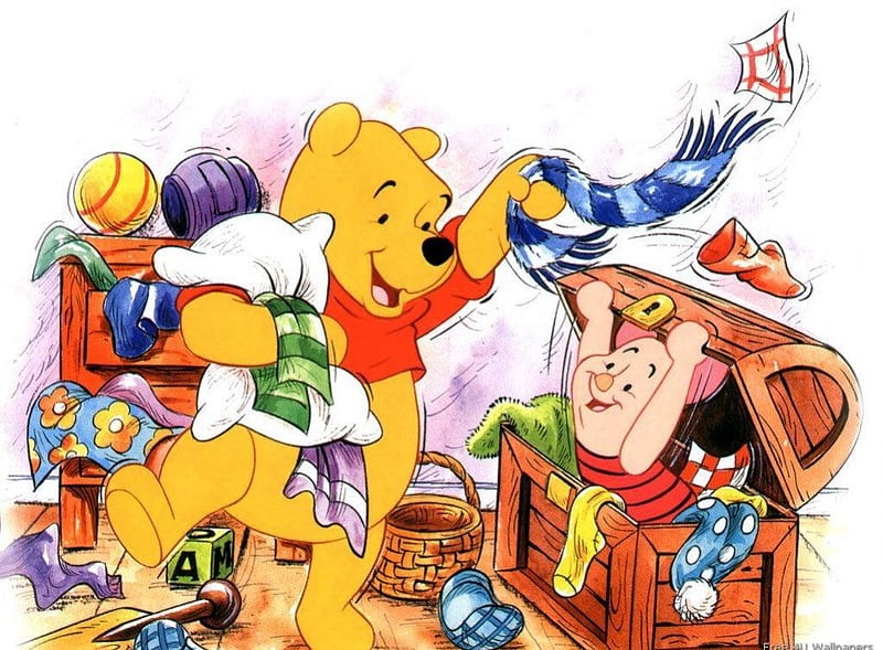 Winnie the Pooh, walt disney, cartoon, animacion, kids, disney, HD wallpaper