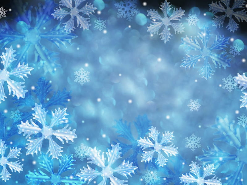 Icy Snowflakes, icy, snow, snowflakes, ice, blue, winter, HD wallpaper |  Peakpx