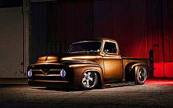 Ford F-100, Custom Cab, F-Series, retro pickup truck, tuning F-100,  american classic cars, HD wallpaper | Peakpx