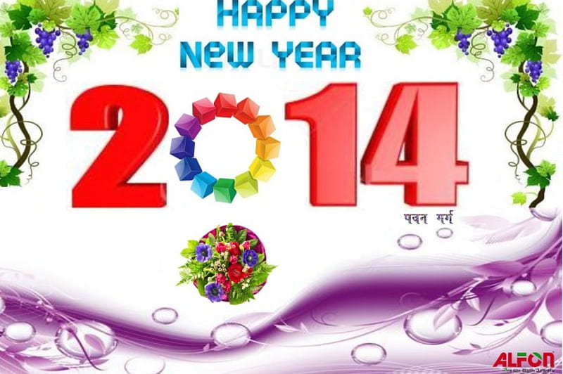 Happy New Year 2014, new years day, new years, 2014, new year, happy new year, new years eve, HD wallpaper
