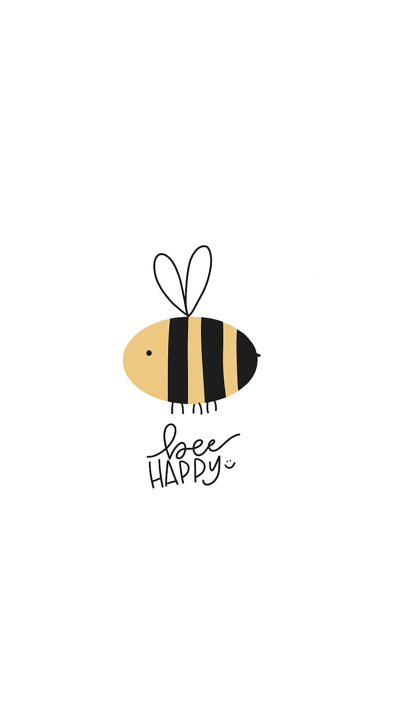 bumble bee, happy, honey bee, spring, summer, yellow, HD phone wallpaper