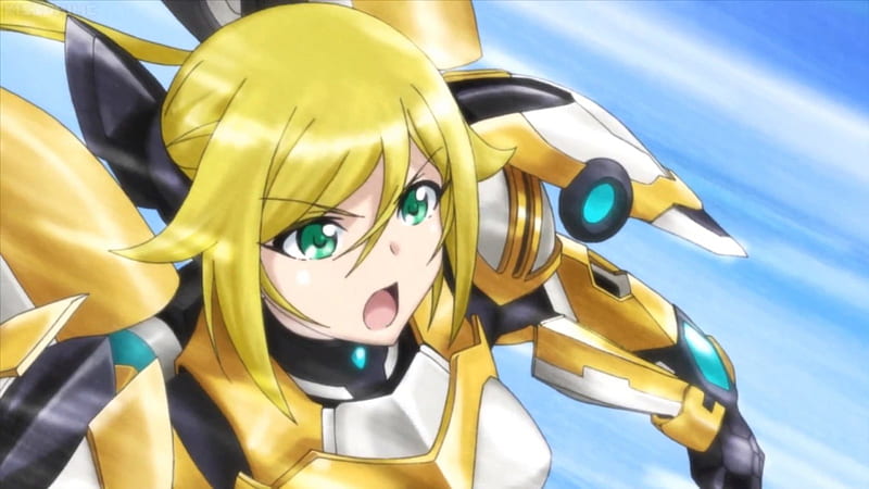 Tail Yellow, pretty, blond, green eyes, shout, yellow, shouting, sweet, nice, anime, hot, anime girl, tailyellow, female, lovely, scream, blonde, blonde hair, bodysuit, sexy, blond hair, girl, powersuit, screaming, sinister, HD wallpaper