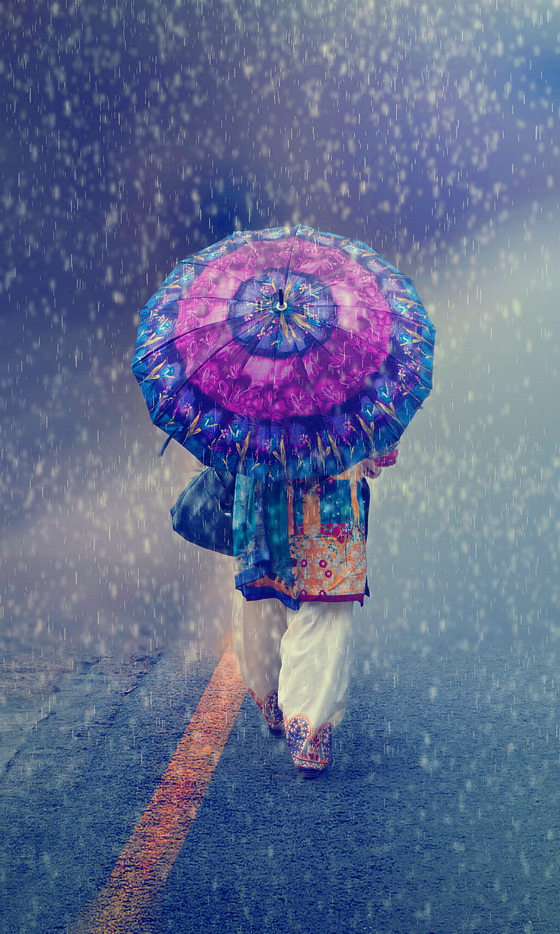 Girl in rain, akgraphy, cool, cute, girl, love, nature, rain, rainyday,  walk, HD phone wallpaper | Peakpx
