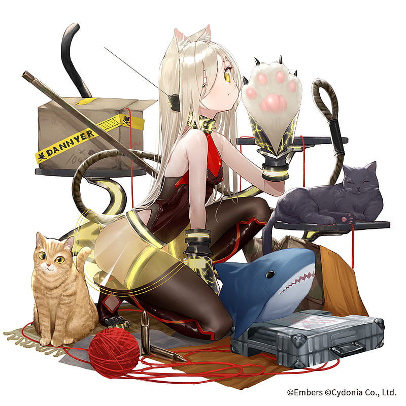 anime, anime girls, digital art, artwork, 2D, portrait display, vertical, Ash Arms, cats, cat girl, HD phone wallpaper