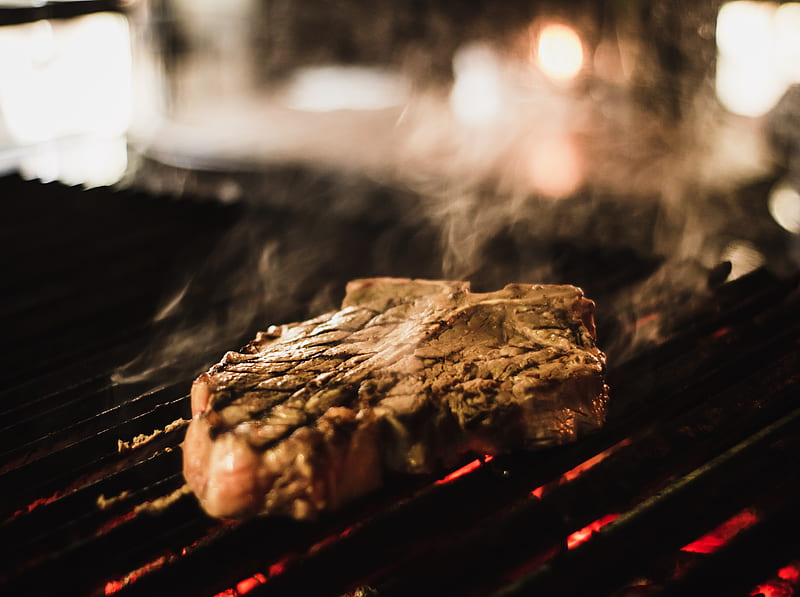 selective focus graphy of grilled meat, HD wallpaper
