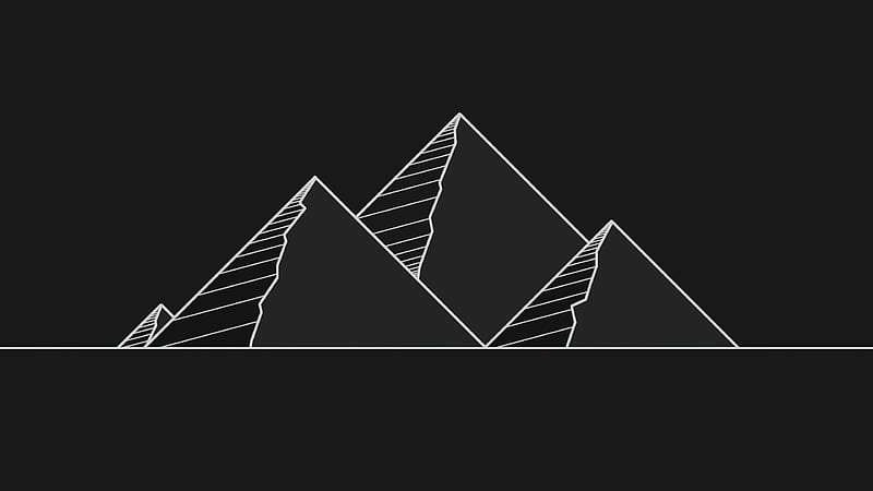 Pyramid Minimal , pyramid, minimalsim, minimalist, dark, black, artist, artwork, digital-art, HD wallpaper