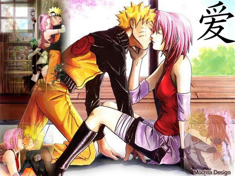 Download Anime Couple Kiss From Naruto Shippuden Wallpaper