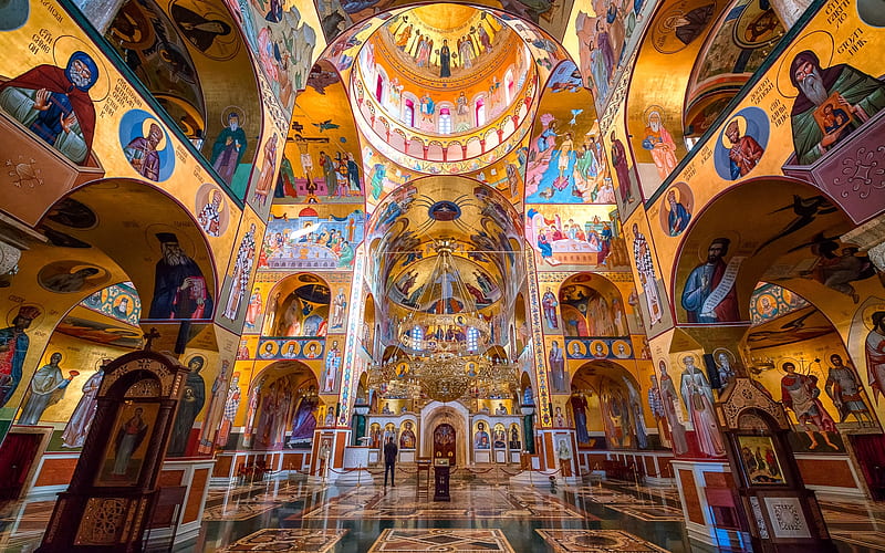 Cathedral in Podgorica, Montenegro, interior, cathedral, church, Podgorica, Montenegro, HD wallpaper