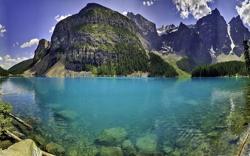 beautiful moraine lake-Canada travel landscape graphy, HD wallpaper