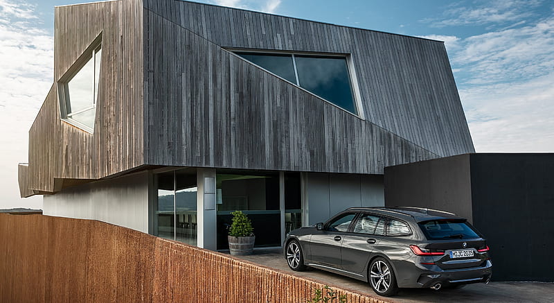 2020 BMW 3 Series Touring M Sport - Rear Three-Quarter , car, HD wallpaper