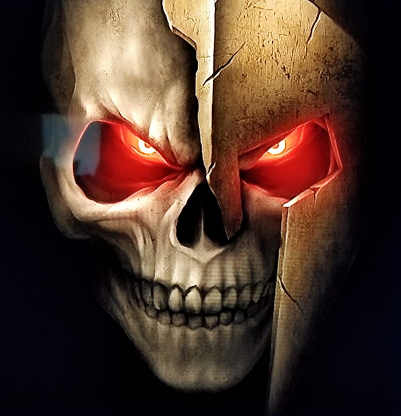 Undead Spartan, skull, scary, halloween, skulls, gothic, HD phone wallpaper