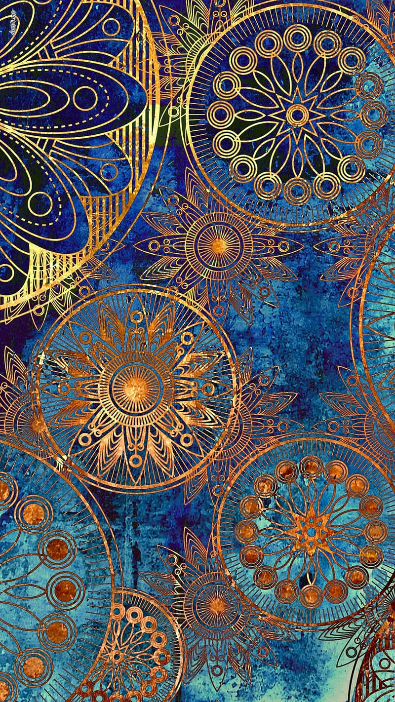 Celestial Mandalas, abstract, boho, celestial, gypsy, mandala, steam punk, HD phone wallpaper