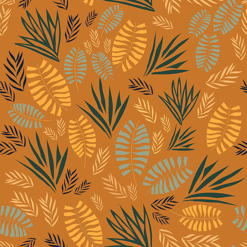 pattern, grass, branches, leaves, fern, HD phone wallpaper
