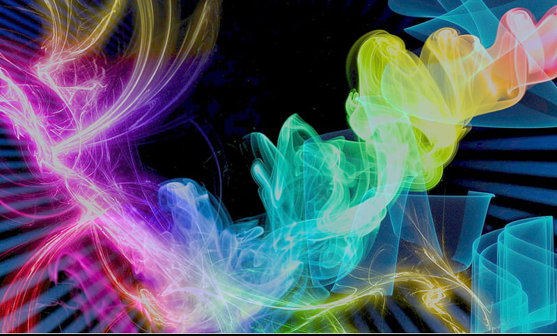Wispy Clouds of Color, fantasy, 3d color, wispy, abstract, HD wallpaper ...
