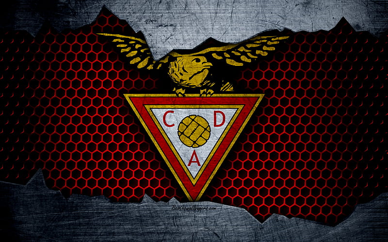 Desportivo das Aves FC football club, logo, emblem, Vila-daz-Avish, Portugal, football, Portuguese championship, metal texture, grunge, HD wallpaper