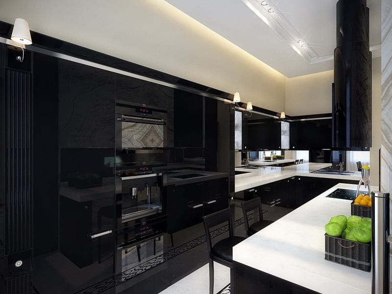 Kitchen, modern, house, eat, luxury, HD wallpaper | Peakpx