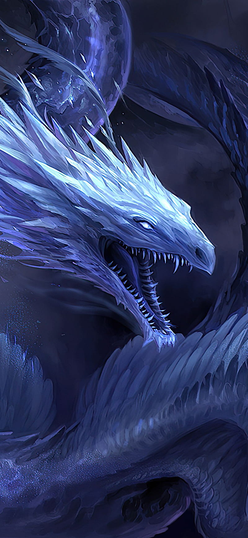 Ice dragon, anime, HD phone wallpaper | Peakpx