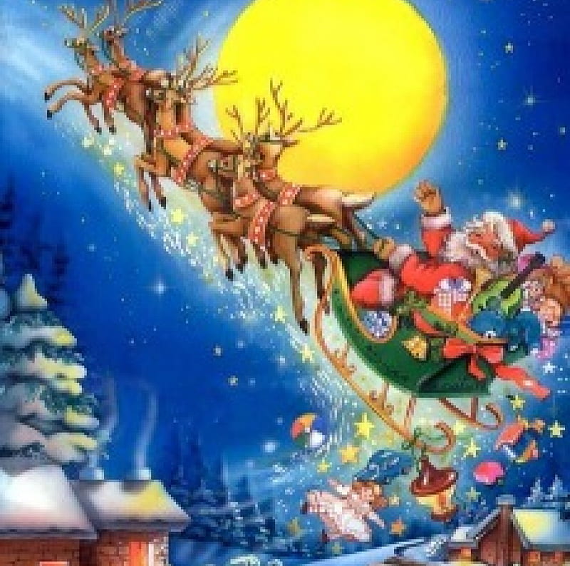 Merry Christmas to all in DN!!!!, art, santa, christmas, holiday, ruth sanderson, new year, HD wallpaper
