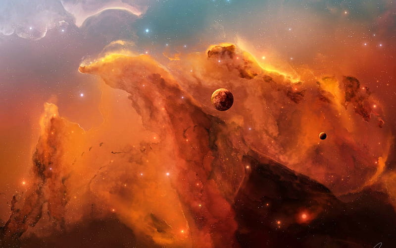 The Orange Nebula ~ Star Nursery, nebulas, stars, beauty, space, HD wallpaper
