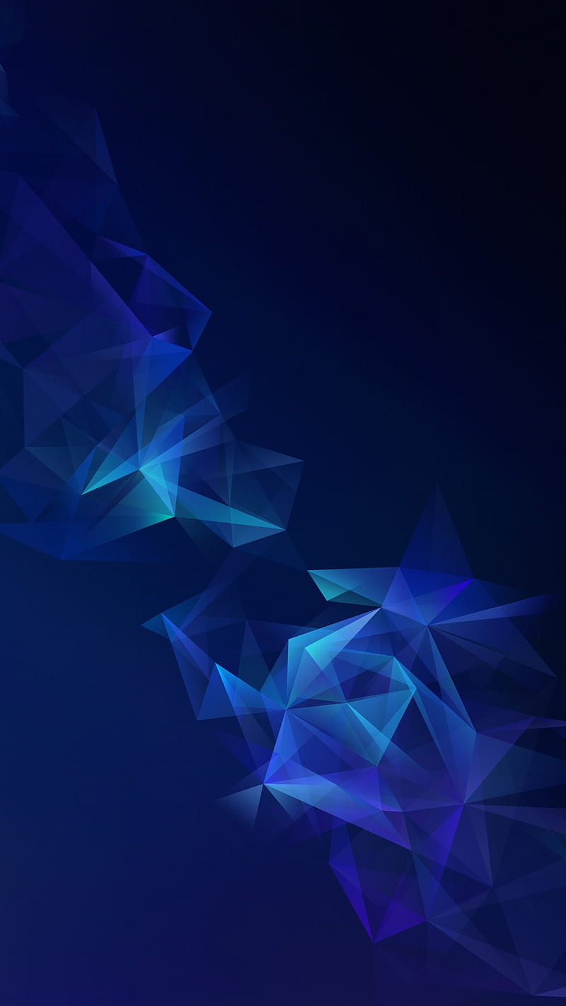 Galaxy S9, abstract, blue, samsung, HD phone wallpaper