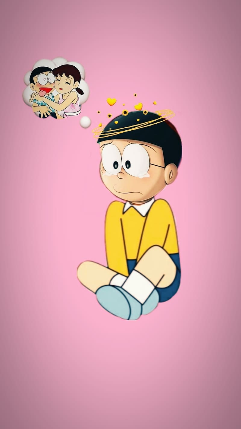 Nobita Shizuka Ke, nobita crying, nobita, anime, HD phone wallpaper