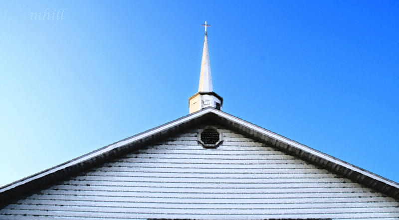 church steeple, steeple, blue sky, white, church, HD wallpaper
