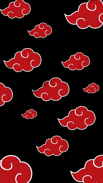 Red And Black Naruto, Akatsuki Symbol HD phone wallpaper