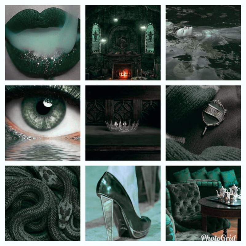 Slytherin Asthetic, green, silver, snake, hp, harry potter, HD phone ...