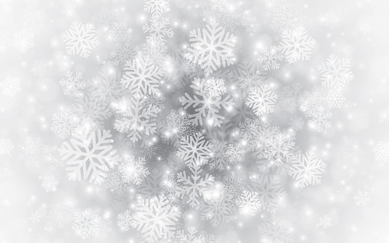 winter texture with snowflakes winter background, white snowflakes, Christmas texture, background with snowflakes, white winter texture, HD wallpaper