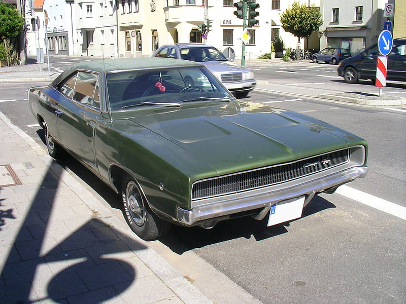 Dodge Charger, 1970 charger, 1969 charger, 1968 charger, charger, green charger, HD wallpaper