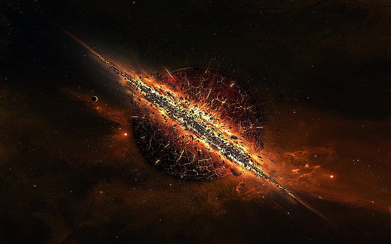 Planet, Explosion, Sci Fi, HD wallpaper