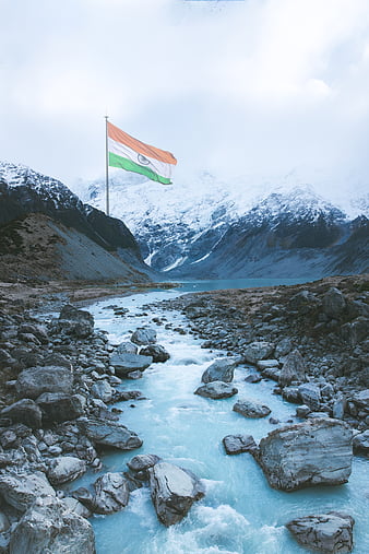 Indian flag mountains nature river HD phone wallpaper  Peakpx