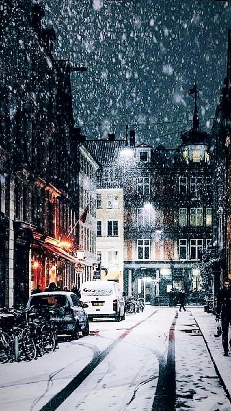 Winter Road, city, road, snowy, winter, HD phone wallpaper | Peakpx