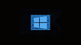 Windows 10 Dark Logo , windows-10, windows, computer, stock, microsoft, dark, black, HD wallpaper