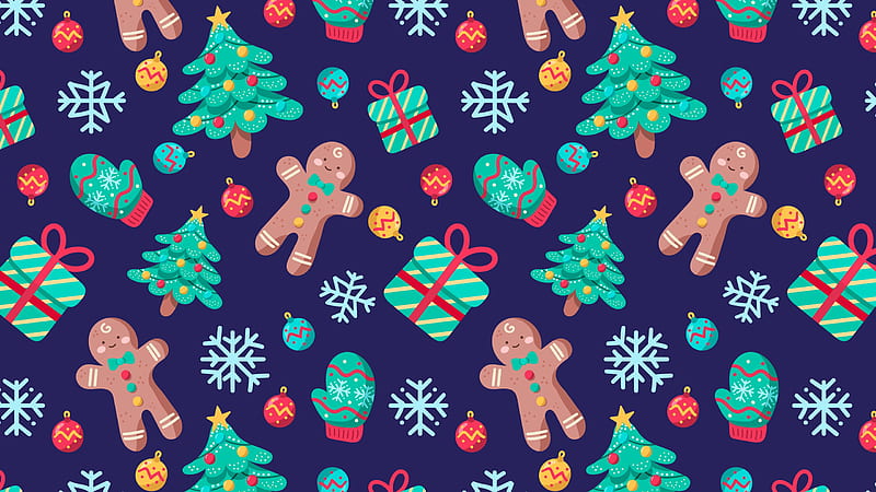 Christmas pattern of Christmas trees branches and toys Christmas pattern  New Year pattern Seam  Xmas wallpaper Christmas phone wallpaper Christmas  wallpaper