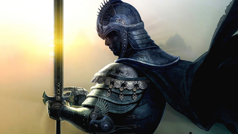 The WARRIOR, Soldier, Sword, Knight Fantasy, Armor, Warrior, HD wallpaper |  Peakpx