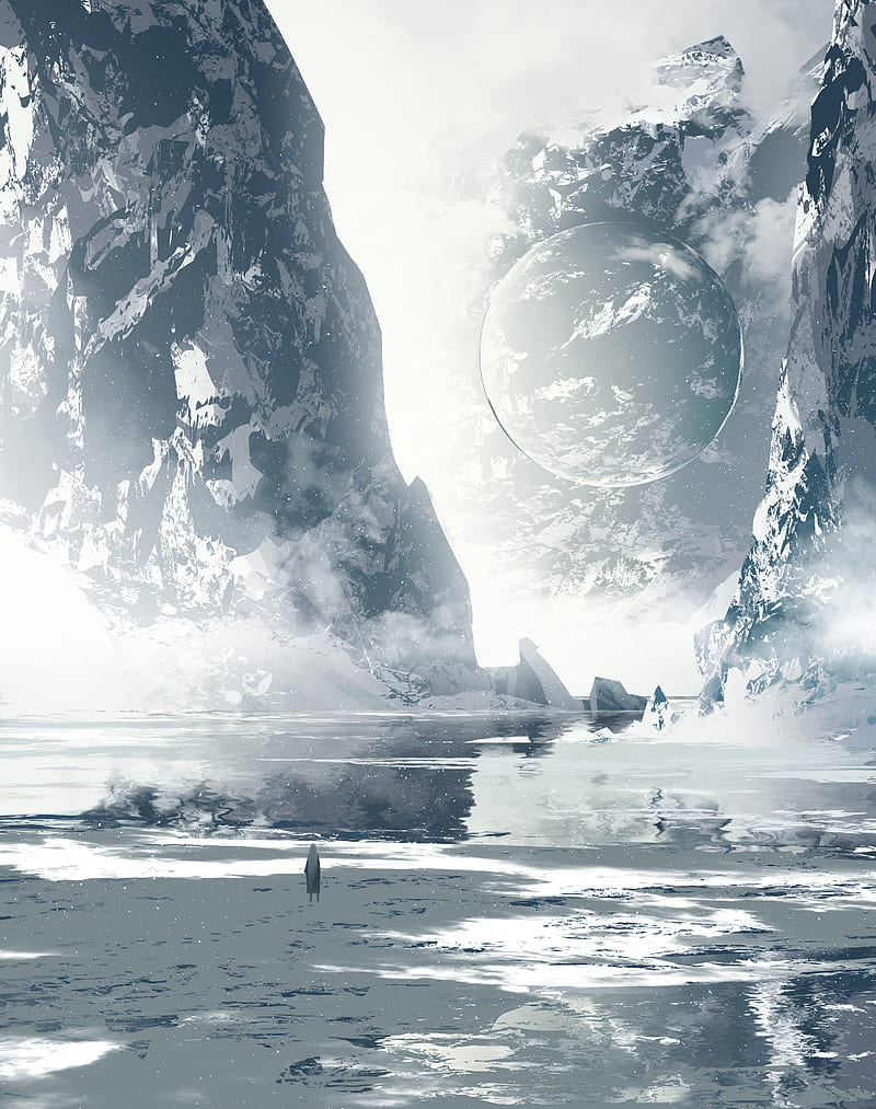 anime, snow, Asteroid (artist), HD phone wallpaper