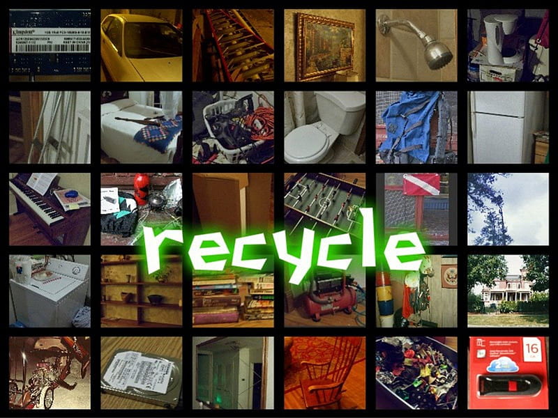recycle, home, money, spring cleaning, junk, HD wallpaper