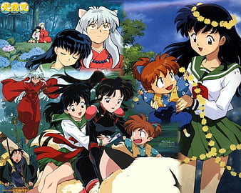 Inuyasha, kagome, miroku, sango, shippo, HD wallpaper